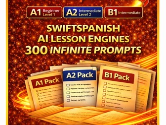 SwiftSpanish Bundle - A1, A2 & B1 AI Prompts