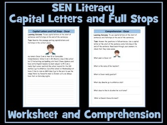 Full Stops and Capital Letters - SEN / ESL