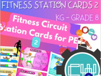 Fitness Circuit Station Cards for PE 2