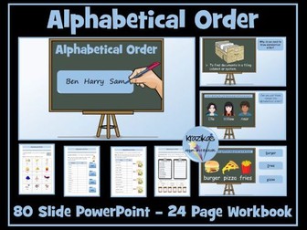 Alphabetical Order : PowerPoint Lesson and Worksheets