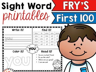 Sight Words:  Fry first 100