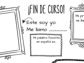 ¡Fin de curso! Spanish End of Year Task
