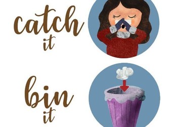 Catch it, bin it, kill it! Illustrated poster