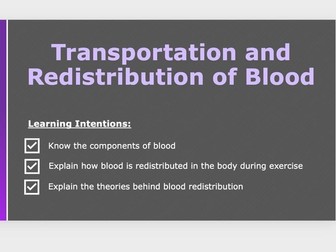 A Level PE - Redistribution of Blood