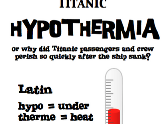Hypothermia -  Titanic (Science & Mathematics)
