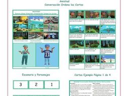 Friendship Spanish Conversation Order Cards