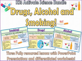 Drugs, Alcohol and Smoking KS3 Activate Science Bundle