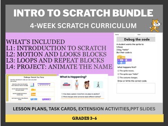 Learn to Code with Scratch: 4-Week Bundle for Elementary Computer Science