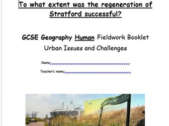 Stratford Regeneration GCSE Human Field Work Lessons and Booklets