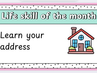 Life Skill of the Month - Personal Development/Skills/PDMU/PSHE