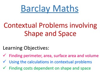 Contextual Problems involving Shape and Space