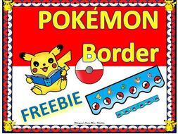 Pokemon POKÉMON Border Clipart FREEBIE Clips Bilingual Stars Mrs. Partida