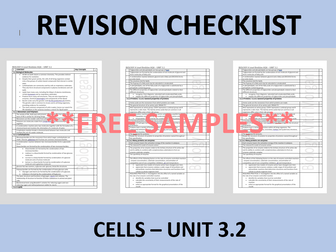 A Level Biology Revision Checklist Cells (UNIT 3.2)