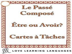 GCSE FRENCH: French Passé Composé with Être and Avoir Task Cards - Version 2