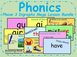 Phonics phase 3 digraphs mega-bundle | Teaching Resources