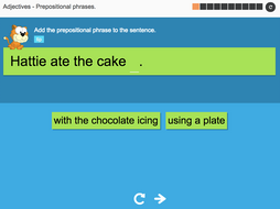 Prepositional phrases - Interactive Activity - KS3 Spag