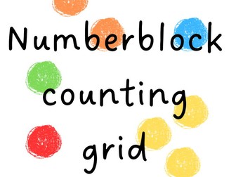 Numberblock theme coloured counting grid