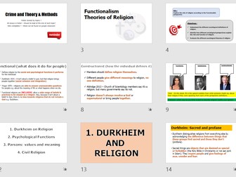 AQA A level Sociology - Beliefs in Society - Theories of Religion