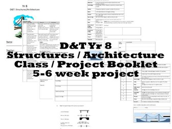DT - Yr 8 Structures - Architecture - Class Work Booklet - PDF Version