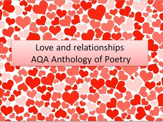 Full 15 lessons Love and Relationships Poetry Cluster