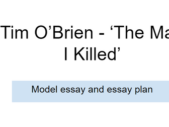 The Man I Killed Grade A Example Essay