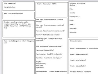 REVISION Genetics & Inheritance