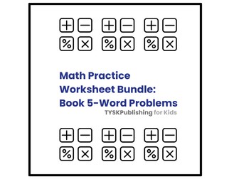 Math Practice Worksheet Bundle: Book 5 - Word Problems