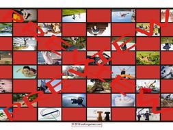 Prepositions of Movement with Photos Checker Board Game