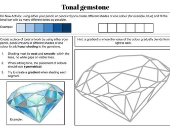 Art & Design KS3 cover lesson- tonal shading