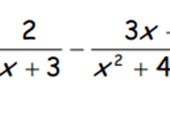 Topic: Solve Rational Equations