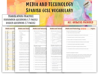 GCSE Spanish: Media and Technology