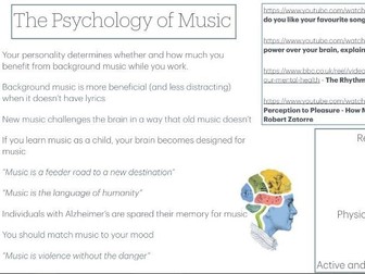 The Psychology of Music - Talking Points