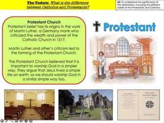 What is the difference  between Catholics and Protestants?