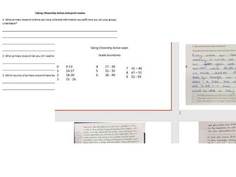 Pack of help sheets and lessons to help deliver the Edexcel GCSE Citizenship Theme E