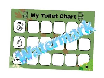 Toilet chart - dinosaur - potty training