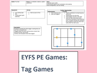 EYFS PE Games: Tag Games