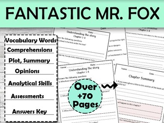 Fantastic Mr. Fox Novel Study