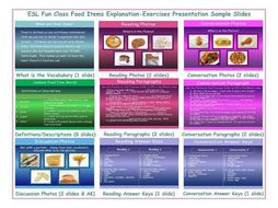 Food Items Explanation-Exercises Presentation