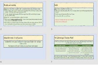 AQA Population and the Environment: Global Patterns and the Epidemiological Transition Model