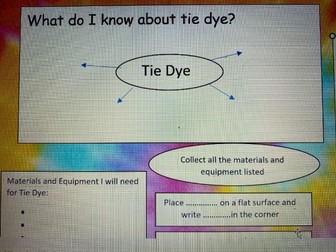 Tie dye info sheet and flowchart