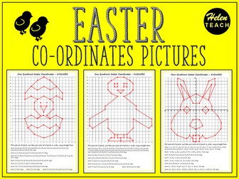 Easter Coordinate Picture Differentiated Worksheets with Answers