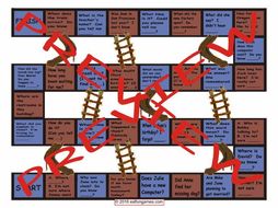 Embedded Questions Chutes and Ladders Board Game