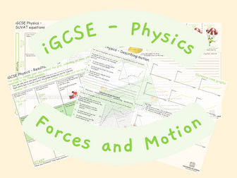 Edexcel iGCSE Physics Forces and motion Bundle