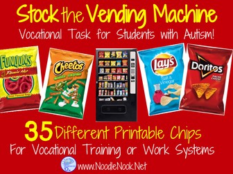 Chips Stocking- A Work Task for Vocational Prep in Autism Units & LIFE Skills