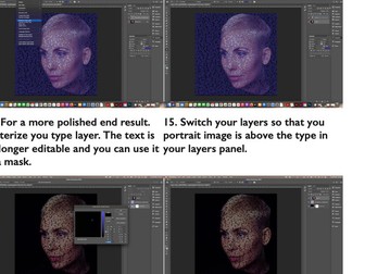 Step-by-step worksheet - create a typographic portrait in Photoshop