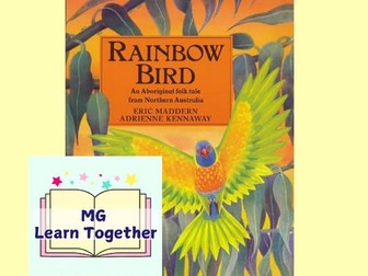 ks1 The Rainbow Bird, Eric Maddern, year 1 & 2 descriptive writing and art printing (great display)