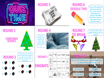 Science Christmas Quiz 2021