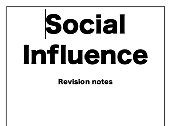 Social Influence AQA A-Level Psychology Notes