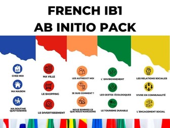 French Vocabulary List IB1 Ab Initio Pack - All 5 themes