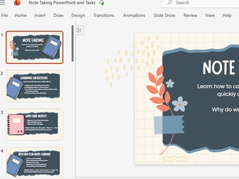 Note Taking PowerPoint and Tasks